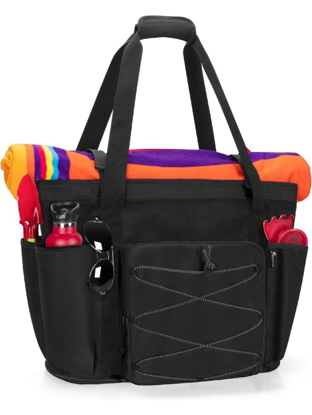 Large Zipper Beach Tote Bag for Men & Women - Stylish, Durable, Perfect for